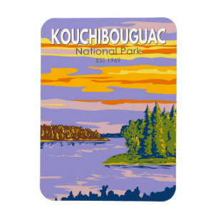 Magnet Flexible Parc national de Kouchibouguac Voyage Art Vintage