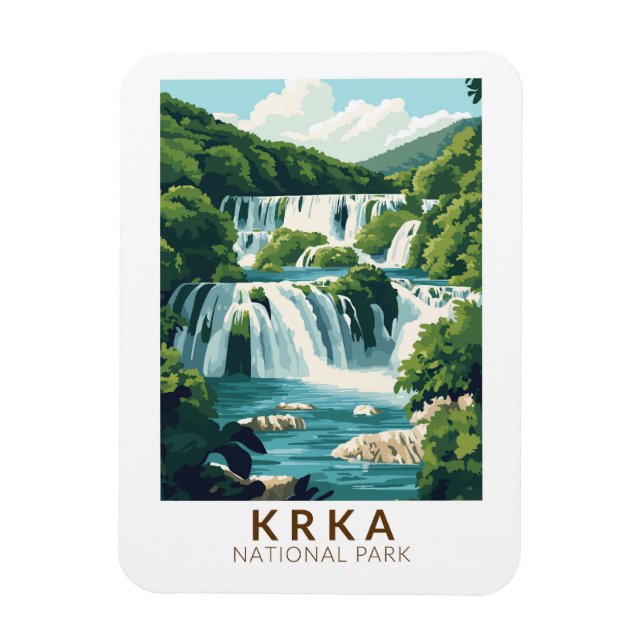 Magnet Flexible Parc national de Krka Croatie Illustration Art de  (Vertical)