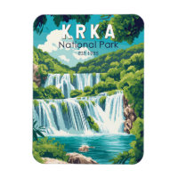 Parc national de Krka Croatie Travel Art Vintage