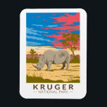Magnet Flexible Parc national de Kruger Rhinoceros blancs Art de v<br><div class="desc">Conception d'oeuvres vectorielles Kruger. Le parc national Kruger,  situé dans le nord-est de l'Afrique du Sud,  est l'une des plus grandes réserves de gibier d'Afrique. Sa forte densité d'animaux sauvages comprend les Big 5 : lions,  léopards,  rhinocéros,  éléphants et buffles.</div>