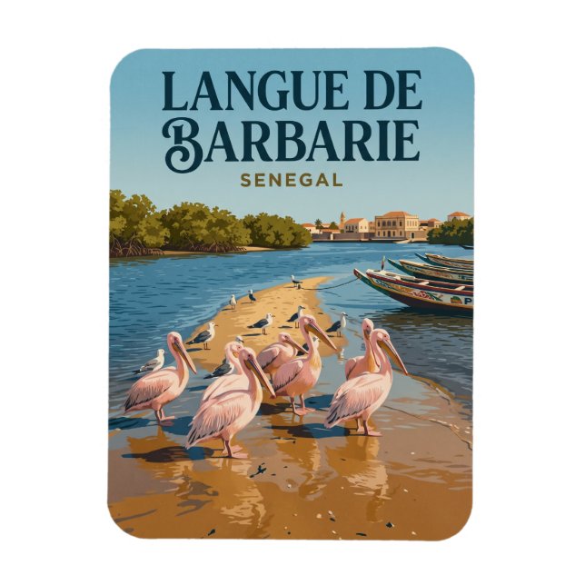 Magnet Flexible Parc national de la Langue de Barbarie Sénégal (Vertical)