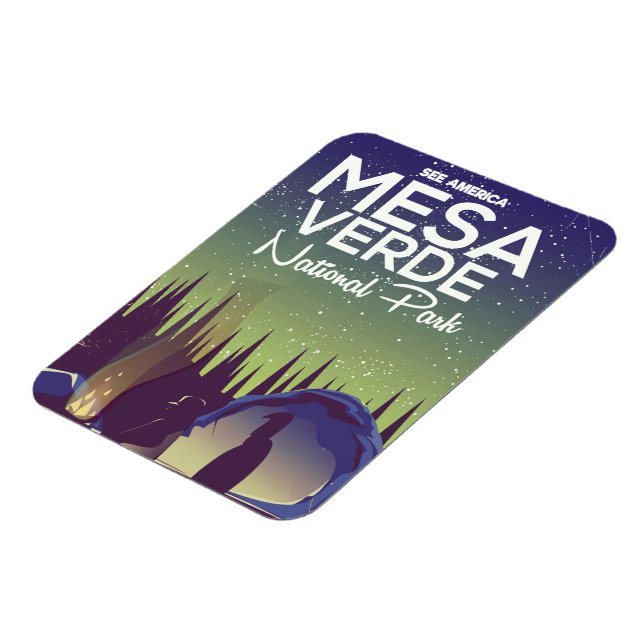 Magnet Flexible Parc national de Mesa Verde poster de voyage (Côté Gauche)