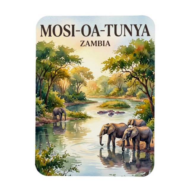 Magnet Flexible Parc national de Mosi-oa-Tunya Zambie (Vertical)