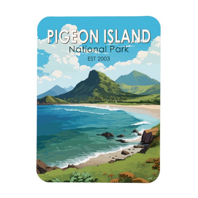 Magnet Flexible Parc national de Pigeon Island Sainte-Lucie Travel (Vertical)