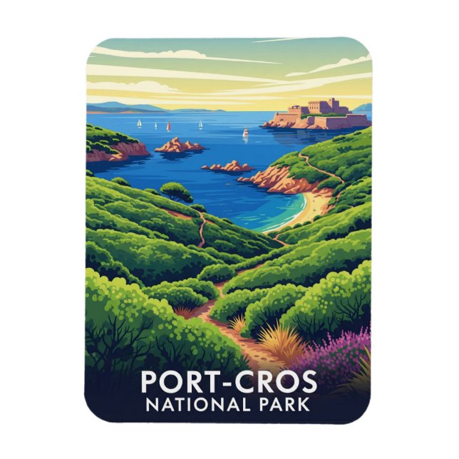 Magnet Flexible Parc national de Port-Cros France Voyage (Vertical)