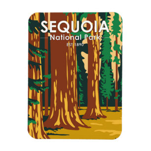 Magnet Flexible Parc national de Sequoia Sequoia Arbres géants Vin