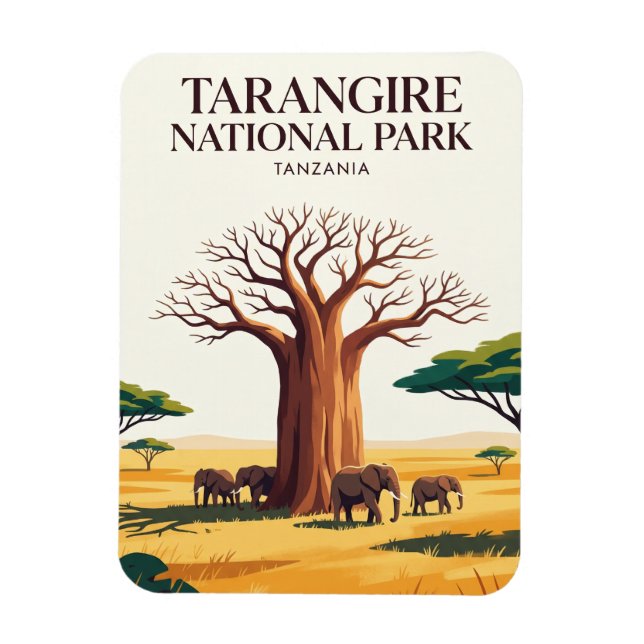 Magnet Flexible Parc national de Tarangire Tanzanie (Vertical)