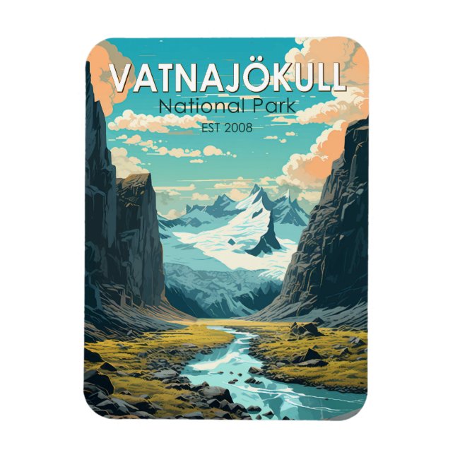 Magnet Flexible Parc national de Vatnajokull Islande Voyager Vinta (Vertical)