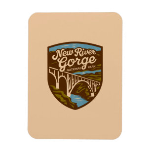 Magnet Flexible Parc national de vintage New River Gorge
