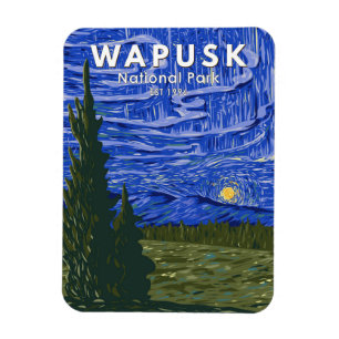 Magnet Flexible Parc national de Wapusk Vintage aurores boréales