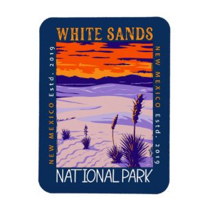 Magnet Flexible Parc national de White Sands Vintage désorganisé