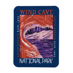 Magnet Flexible Parc national de Wind Cave South Dakota Distants