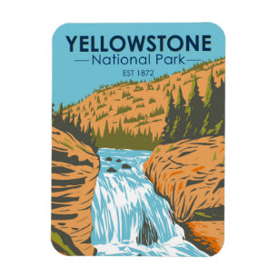Magnet Flexible Parc national de Yellowstone Chutes Vintages