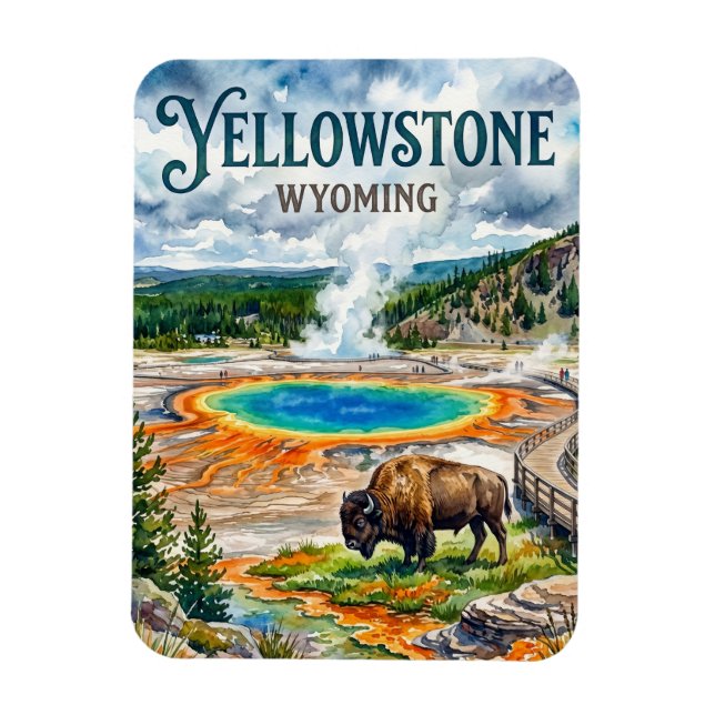 Magnet Flexible Parc national de Yellowstone États-Unis (Vertical)