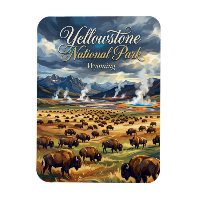 Magnet Flexible Parc national de Yellowstone États-Unis (Vertical)