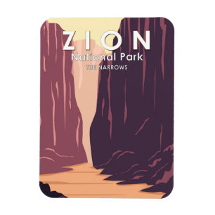Magnet Flexible Parc National De Zion Le Narrows Retro