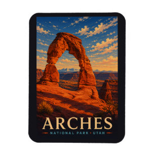 Magnet Flexible Parc national des Arches Utah Voyage en xylographi