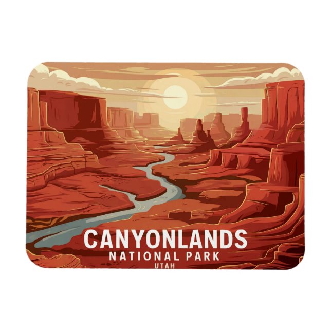 Magnet Flexible Parc national des Cantons coucher du soleil (Horizontal)