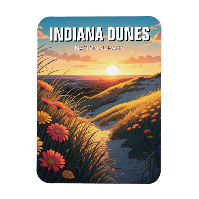Magnet Flexible Parc national des dunes d'Indiana Travel (Vertical)