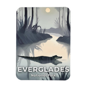 Magnet Flexible Parc national des Everglades Alligator à l'aquar