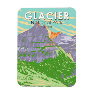 Magnet Flexible Parc National Des Glaciers Au Printemps Montana Vi