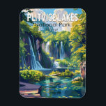 Magnet Flexible Parc national des lacs Plitvice Croatie Art de voy<br><div class="desc">Conception d'oeuvres vectorielles Plitvice Lakes. Les lacs du parc sont séparés par des barrages travertins naturels,  créés par l'eau qui s'écoule en couches minces au-dessus des seuils.</div>