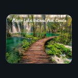 Magnet Flexible Parc national des Lacs Plitvice Croatie stylisé<br><div class="desc">Vue depuis une passerelle en bois dans le parc national des lacs Plitvice,  Croatie</div>