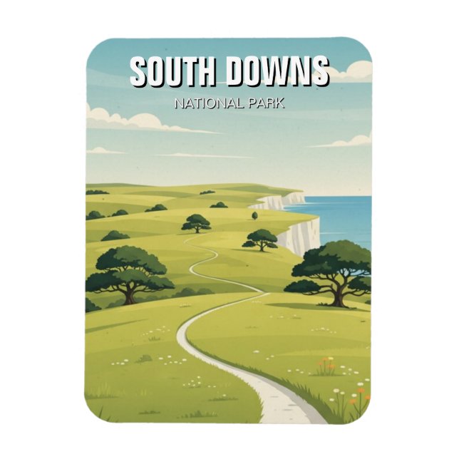 Magnet Flexible Parc national des South Downs Voyage Angleterre (Vertical)