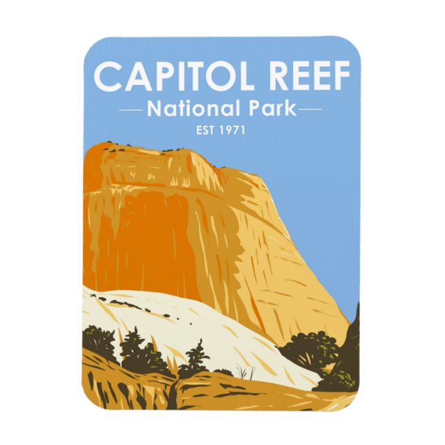 Magnet Flexible Parc national du Capitol Reef Utah Golden Throne (Vertical)