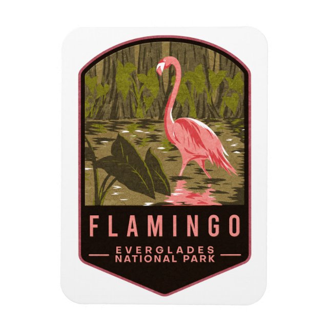 Magnet Flexible Parc national du Flamant rose Everglades (Vertical)