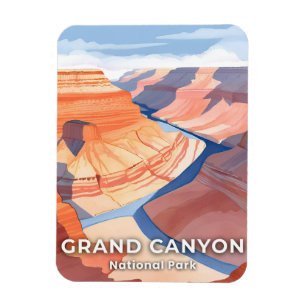 Magnet Flexible Parc national du Grand Canyon aquarelle voyage
