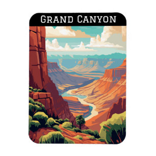 Magnet Flexible Parc national du Grand Canyon Vintage Rétro Arizon