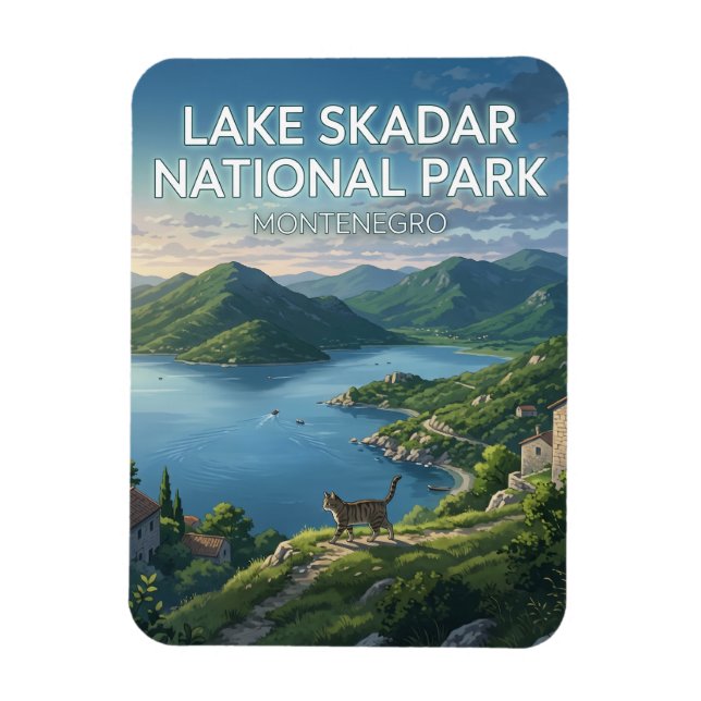 Magnet Flexible Parc national du lac Skadar Monténégro (Vertical)