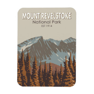 Magnet Flexible Parc national du Mont-Revelstoke Tourisme Art Vint