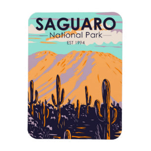 Magnet Flexible Parc national du Saguaro Arizona Wasson Peak Vinta