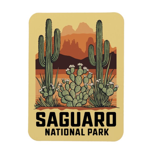 Magnet Flexible Parc national du Saguaro Cactus (Vertical)