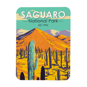 Magnet Flexible Parc National Du Saguaro Cactus Au Printemps Vinta