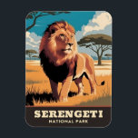 Magnet Flexible Parc national du Serengeti Vintage voyage Tanzanie<br><div class="desc">Découvrez la beauté sauvage de l'Afrique avec cet aimant rétro inspiré du voyage. Niché dans une ambiance nostalgique et un charme vintage, ce design saisit le coeur des vastes plaines du Serengeti et de sa majestueuse faune dans un style minimaliste rétro qui allie esthétique du milieu du siècle à une...</div>