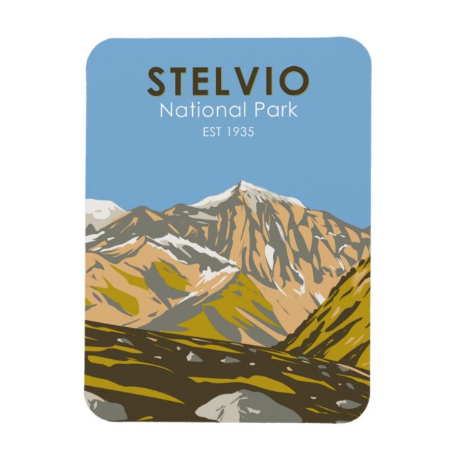 Magnet Flexible Parc national du Stelvio Italie Alpes centrales Vi (Vertical)