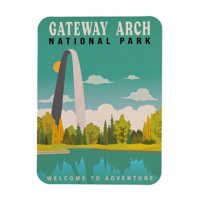 Magnet Flexible Parc national Gateway Arch - Missouri Saint Louis (Vertical)