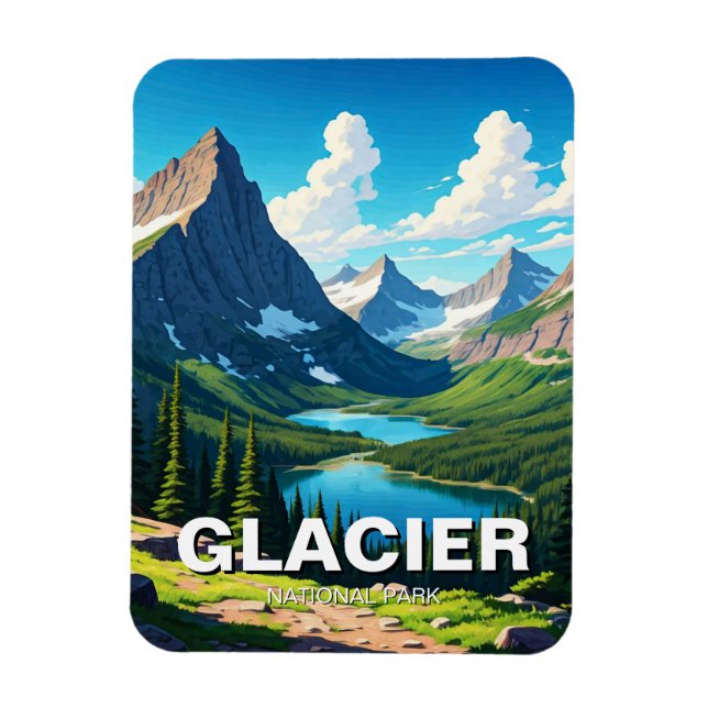 Magnet Flexible Parc national Glacier Voyage (Vertical)