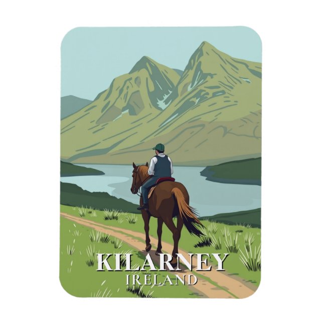 Magnet Flexible Parc national Killarney Voyage à cheval (Vertical)
