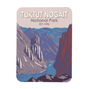 Magnet Flexible Parc national Tuktut Nogait Canada Vintage Voyage