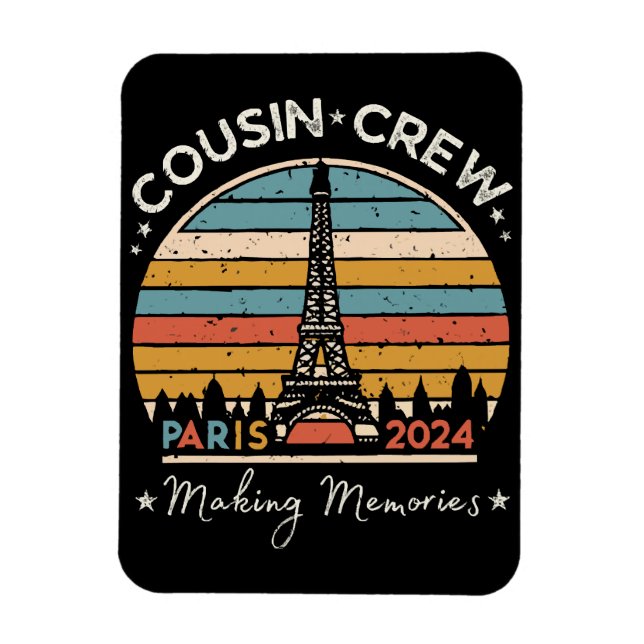 Magnet Flexible Paris France Créer des souvenirs 2024 (Vertical)