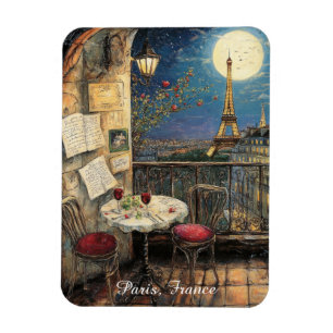 Magnet Flexible Paris romantique France Illustration de la Tour Ei
