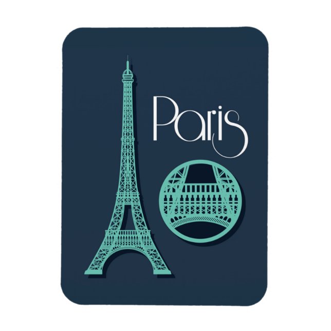 Magnet Flexible Paris Turquoise (Vertical)