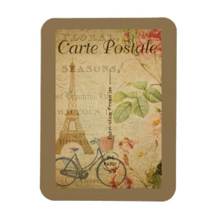 Magnet Flexible Parisien Vintage Avec Tour Eiffel