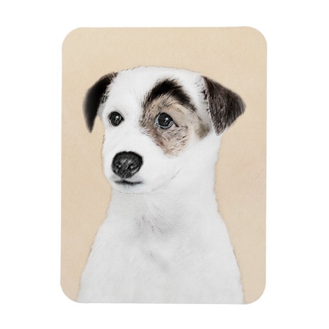 Magnet Flexible Parson Jack Russell Terrier Peinture - Chien Art (Vertical)