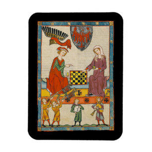 Magnet Flexible Partie d'échecs Codex Manesse XIVe siècle