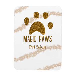 Magnet Flexible Parties scintillant dorée pattes animal salon ajou
